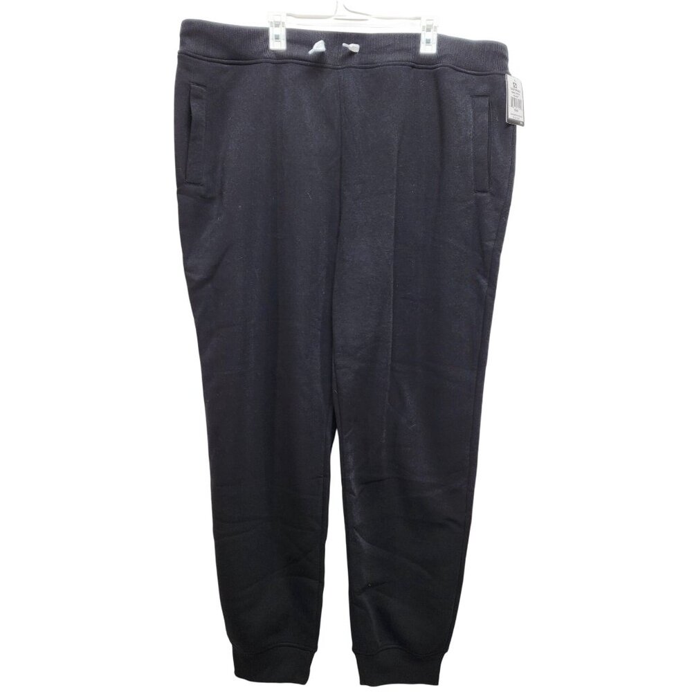 Southpole Black Mens Fleece Jogger Pants 5XB  Drawstring Waist Pockets